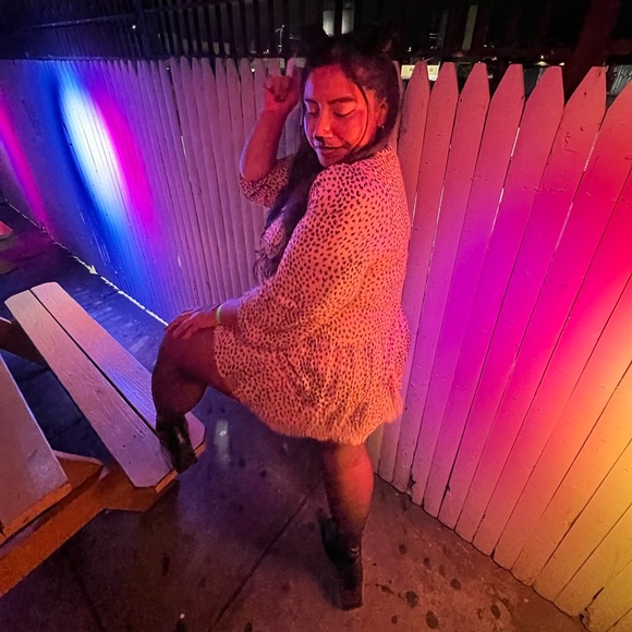 Leopard Tiered Dress - Picture 3 of 4